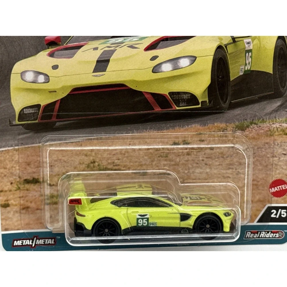Hot Wheels Premium Aston Martin Vantage GTE Race Day Diecast Car 1/64 Yellow